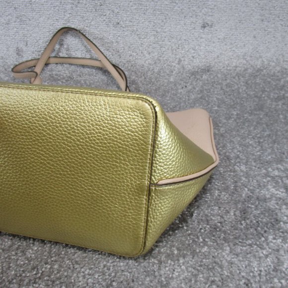 Tory Burch Tote Bag Pink Gold Leather Large - Picture 9 of 12